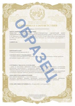 Образец Сертификат СТО 01.064.00220722.2-2020 Россошь Сертификат СТО 01.064.00220722.2-2020 